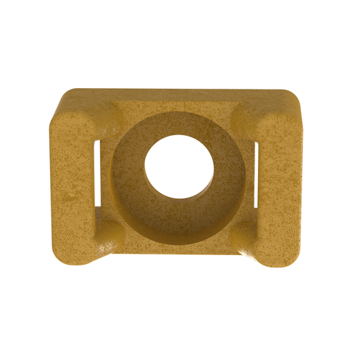 TM2S8-C71 Cable Tie Mount, Brown, PEEK, 0.64x0.43", #8 Screw, PK100