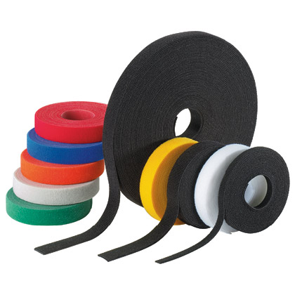 Tak-Ty® Hook and Loop Cable Tie Roll, Blue