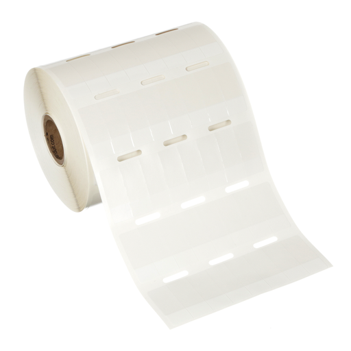 Mayer-DDS-S050X150VA1Y Self-Lam, Vinyl, Wht, 5000 Lbls, 1" core, TT, 1.5"x.5", 0.5" PO H-1