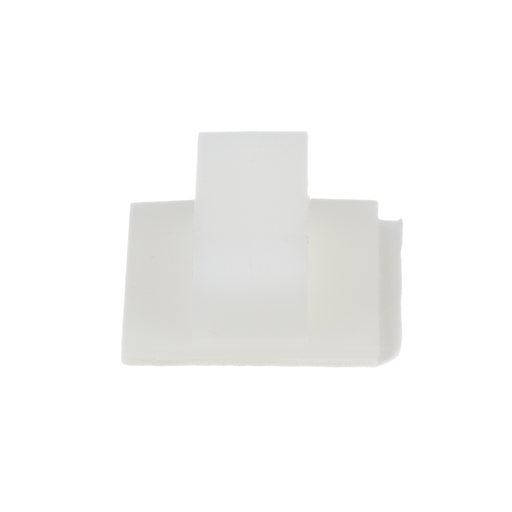 BEC38-A-T Wire Clip, Natural, PA 6.6, Rubber Adh., 1.46x1.24x0.52", PK200