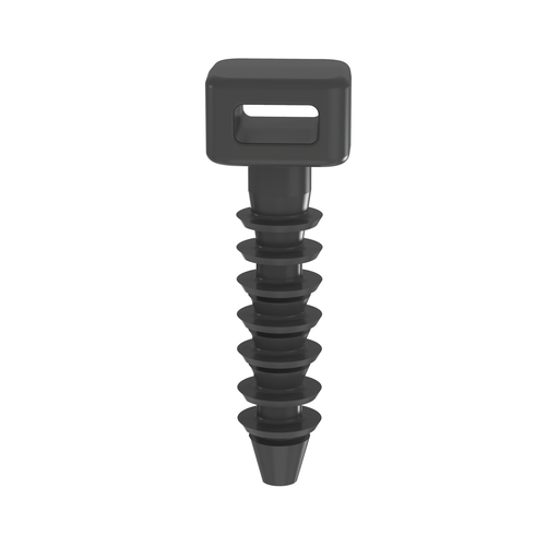 MPMS19-C0 Cable Tie Mount, Black, UV PA 6.6, Fir Tree, 0.39x0.36", PK100