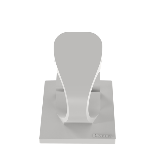 LWC50-A-L Wire Clip, Natural, PA 6.6, Rubber Adh., 1.26x1", PK50