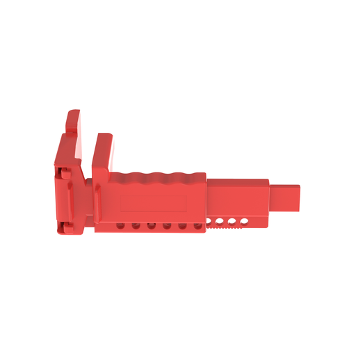 PSL-BV2 Ball Valve Lockout, Polypropylene, Red, 7.5"x3.7", PK1