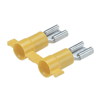 Reel Smart™ DV10-250-2K Disconnect, Yellow, Vinyl, 10-12 AWG, 0.250 x 0.032" Tab
