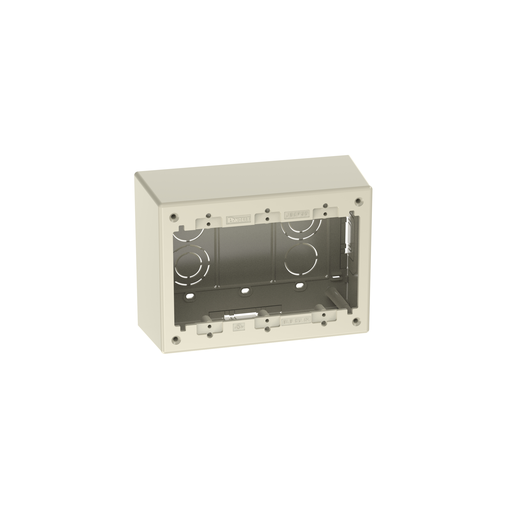 Product image for Panduit JBP3DEI Surface Raceway, Junction Box, Deep, 3-gang, Non-Metal, Elec Ivory