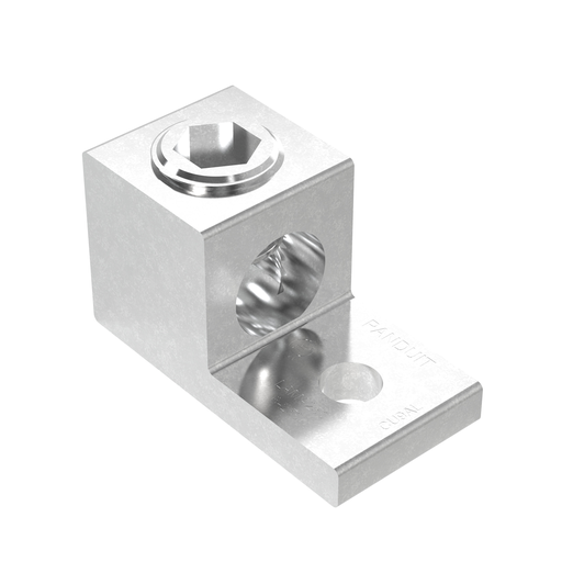 Mayer-DDS-Pan-Lug™ LAMA250-56-QY Mech Con, One Hole Lug, 250, Tin Plt Al, Strt, 0.31" Stud-1