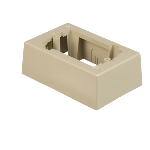 Mayer-DDS-Surface Raceway, Low Voltage Junction Box, 1-gang, Electric Ivory-1