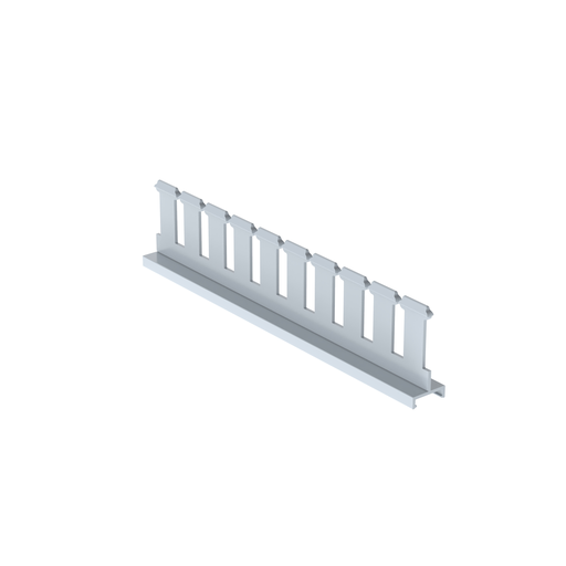 Panduct® SD2H6 Divider Wall, Lt Gray, PVC, 1.79"x0.75", 2" Duct H, PK6