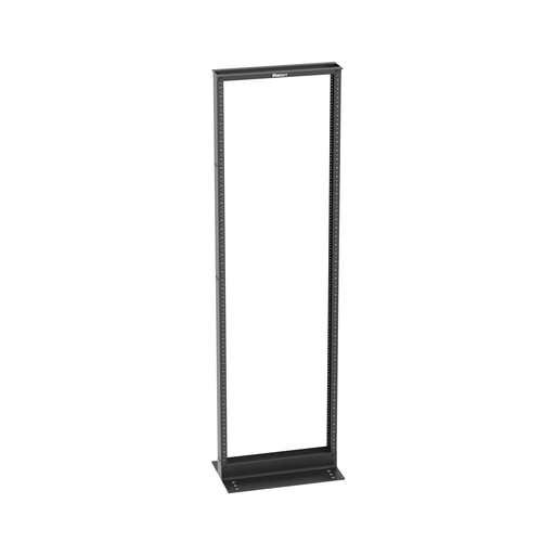 Product image for Panduit R2P79 2-Post Rack, 42RU, #12-24 Threaded E-Rails, Aluminum, Black