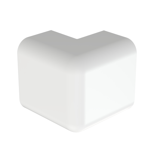 Surface Raceway, LD10 O/S Corner Fitting, Low Voltage, Off White