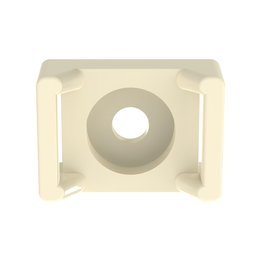 TM3S8-C69 Cable Tie Mount, Ivory, V-0 PA 6.6, 0.86x0.61", #8 Screw