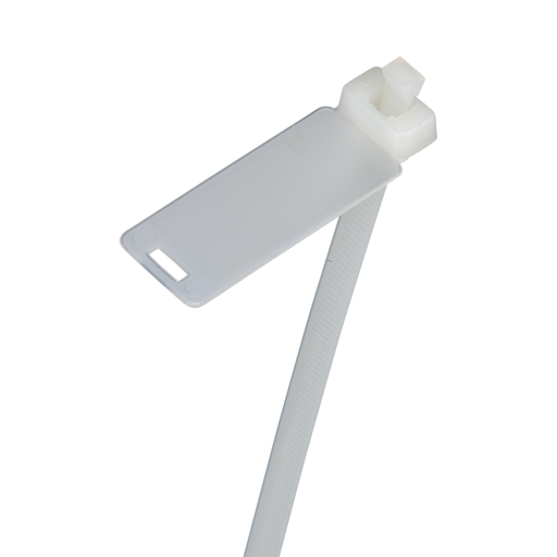 Product image for Panduit SSM2S-C Marker Tie, 2-Piece, 6.7"L (170mm), Standard, Nylon, Natural