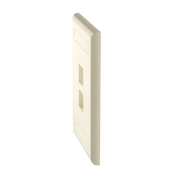 NetKey® Faceplate, 2-Port, Electric Ivory, with Label Pocket