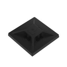 ABMM-AT-D0 Cable Tie Mount, Black, UV ABS, Acrylic Adh., 0.75x0.75", PK500