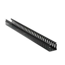 H1.5X2BL6 Hinged Cover Wide Slot Duct, Black, PVC, 1.5"x 2"