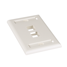NetKey® Faceplate, Label Pocket, 2 Port, Off White