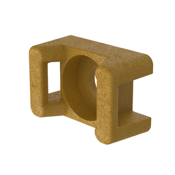 TM2S8-C71 Cable Tie Mount, Brown, PEEK, 0.64x0.43", #8 Screw, PK100