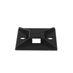 ABM112-AT-D0 Cable Tie Mount, Black, UV PA6.6, Acrylic Adh., 1.12x1.12", PK500
