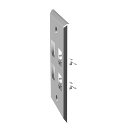 Mini-Com® Stainless Steel Faceplate, 4 Port