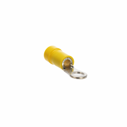 Pan-Term® PV10-10R-D Ring Terminal, Yellow, Vinyl, 10-12 AWG, #10 Stud, PK500