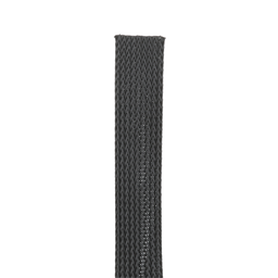 SE75P-CR0 Braided Sleeving, Black, PET, 0.75" Nom Dia., 100', PK1