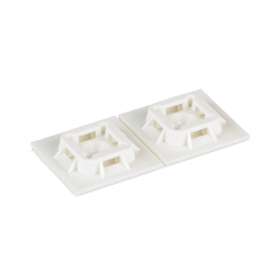 ABM100-A-D Cable Tie Mount, White, PA 6.6, Rubber Adh., 1x1", PK500