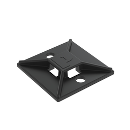 ABM112-AT-D0 Cable Tie Mount, Black, UV PA6.6, Acrylic Adh., 1.12x1.12", PK500
