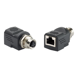 Industrial M12 D-Code to RJ45 Coupler Adapter