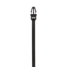 Pan-Ty® PLP2S-M0 Locking Push Mount Tie, Black, UV PA6.6, 7.9"L, 50lb, PK1000