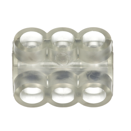 Pan-Lug™ PCSB2/0-3-6 Multi-Tap Mech Con, Double Sided, Aluminum / Clear PVC, PK6