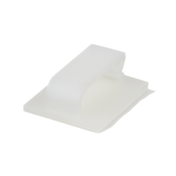 BEC38-A-T Wire Clip, Natural, PA 6.6, Rubber Adh., 1.46x1.24x0.52", PK200