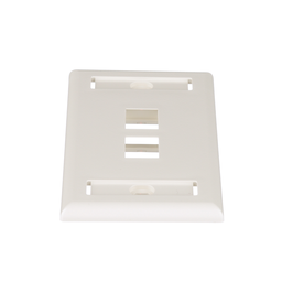 NetKey® Faceplate, Label Pocket, 2 Port, Off White