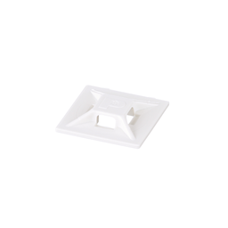ABMM-D Cable Tie Mount, White, ABS, Self-Adh., 0.75x0.75", PK500