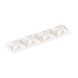ABM1M-A-C Cable Tie Mount, White, PA 6.6, Rubber Adh., 0.5x0.5", PK100