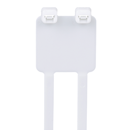 Pan-Ty® PL2M2S-D10 Marker Cable Tie, White, PA6.6, 7.4"L, 50lb, PK500