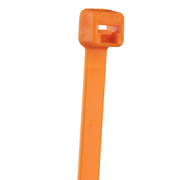 Pan-Ty® PLT4S-C3 Cable Tie, Orange, PA6.6, 14.5"L, 50lb, PK100