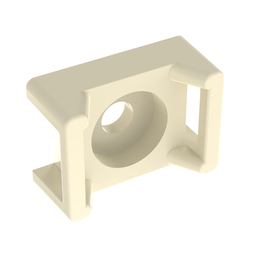 TM3S8-C69 Cable Tie Mount, Ivory, V-0 PA 6.6, 0.86x0.61", #8 Screw