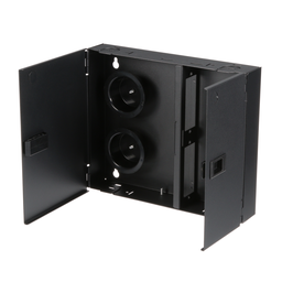 Opticom® Wall Mount Fiber Enclosure, Black, 2 FAP/Cassette Slots