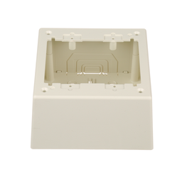 Surface Raceway, Pwr Rated Junct. Box, 2G, 2-pc, Deep, Off White