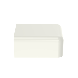 Surface Raceway, LD10 End Cap, Low Voltage, Off White