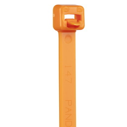 Pan-Ty® PRT2S-M3 Releasable Cable Tie, Orange, PA6.6, 7.4"L, 50lb, PK1000