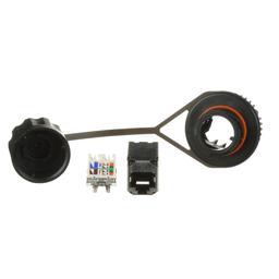 Industrial Cat 6 RJ45 Shielded Bulkhead Connector