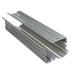 PanelMax™ CWD3LG6 Corner Duct, Lt Gray, PVC, 3.57"x4.4"