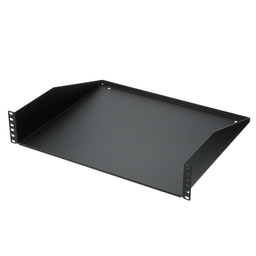 Rack Mount Shelf, 2 RU, Steel, Black