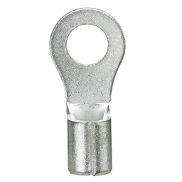 Pan-Term® P10-10R-L Ring Terminal, Bare, 10-14 AWG, #10 Stud, PK50