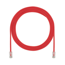 Cat 5e 28 AWG UTP Copper Patch Cord, 2 ft, Red