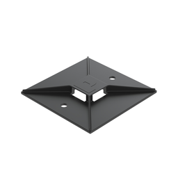 ABM3H-A-L20 Cable Tie Mount, Black, PA 6.6, Rubber Adh., 1.5x1.5", PK50