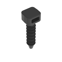MPMS19-C0 Cable Tie Mount, Black, UV PA 6.6, Fir Tree, 0.39x0.36", PK100