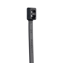 Pan-Ty® PLB2S-M30 Double Loop Cable Tie, Black, High Heat PA6.6, 7.6"L, 50lb