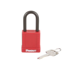 PSL-8 Short Shackle Padlock, Red, 1.58", PK1